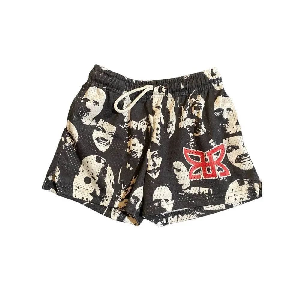 Ryoko rain, Unisex, kids, horror, film, black and white shorts small